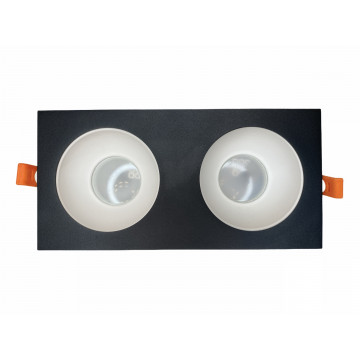 Встраиваемый двойной светильник DLUX DA5212WH-BK