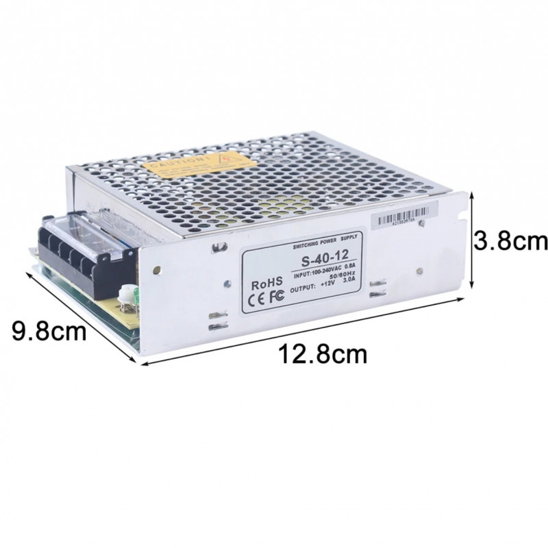 Блок питания ультратонкий DLUX 40W 12V 3.3A S-12-40 от Sto-watt